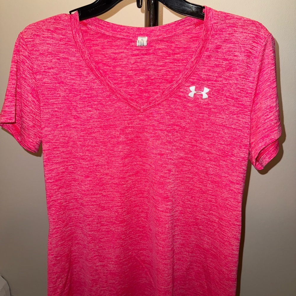 Under Armour Pink Fitted Short Sleeve T-Shirt